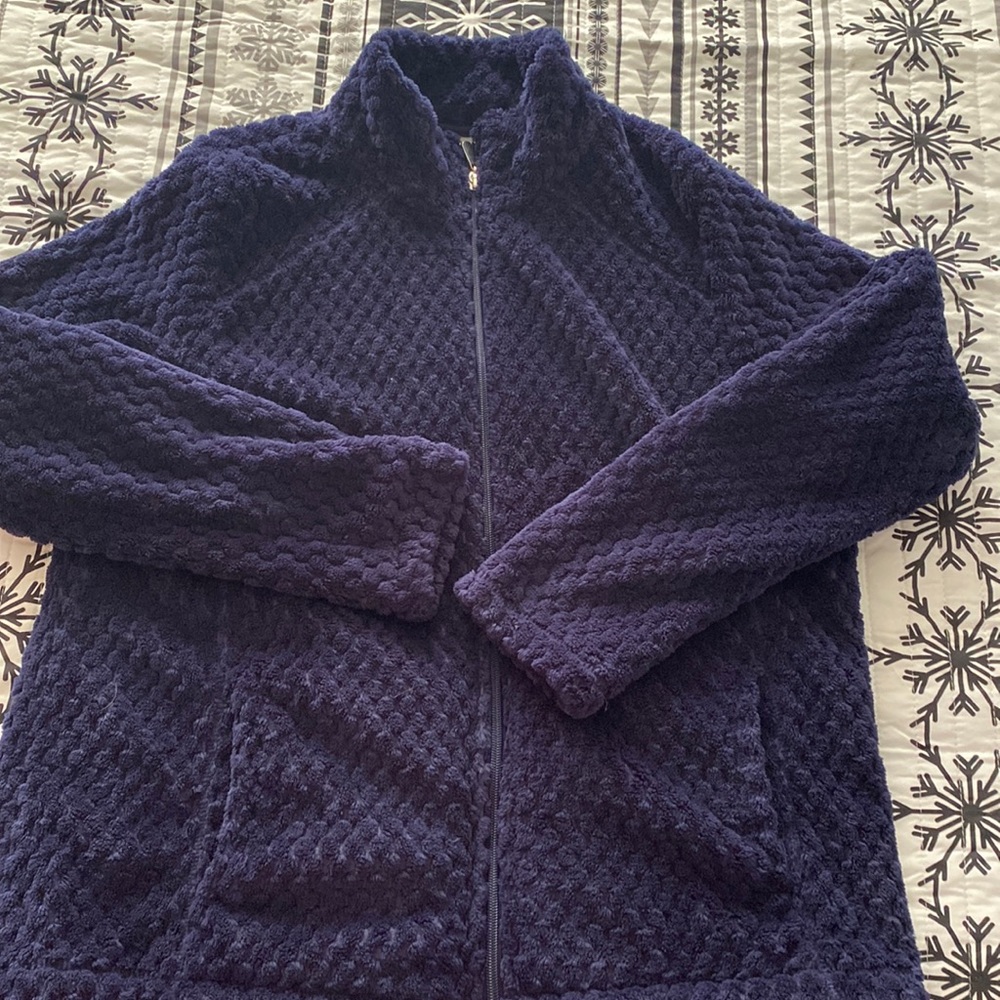 Women’s navy blue Sherpa jacket